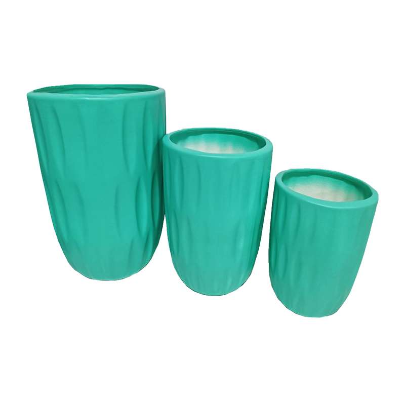 گلدان سرامیکی مدل پاستیلی مجموعه 3 عددی