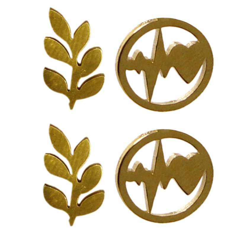 گوشواره زنانه طرح ضربان و گندم کد RKH_1520 مجموعه 2 عددی گوشواره زنانه طرح ضربان و گندم کد RKH_1520 مجموعه 2 عددی