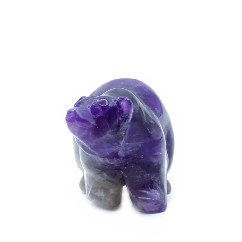 مجسمه مدل سنگ آمیتیست طرح خرس