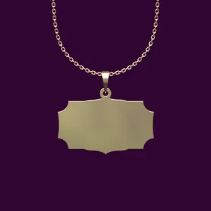 گردنبند طلا 18 عیار زنانه مدوپد مدل شکل هندسی کد P2-1-1258