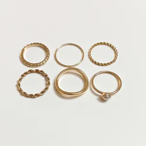 انگشتر زنانه مدل ساده مجموعه 6 عددی