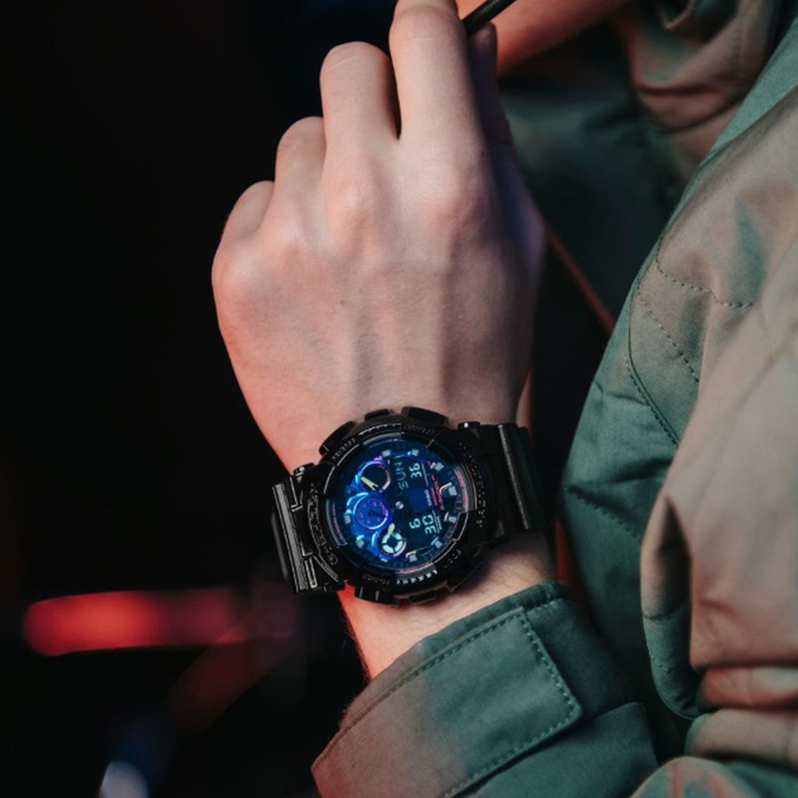 ساعت مچی عقربه‌ای مردانه کاسیو مدل GA-100RGB-1ADR -  - 8