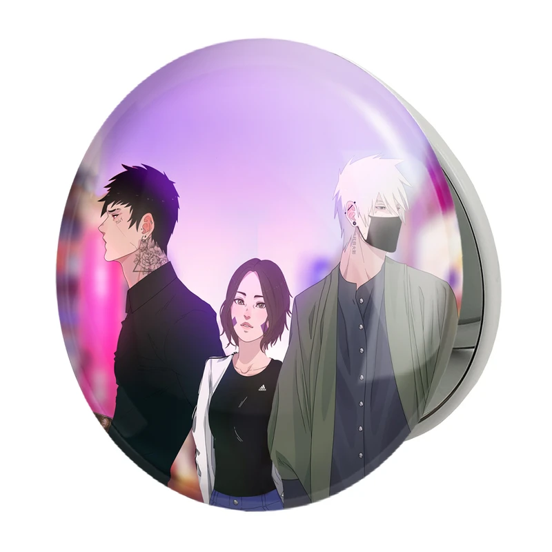 آینه جیبی خندالو طرح کاکاشی و رین و اوبیتو انیمه ناروتو Naruto مدل تاشو کد 11264 