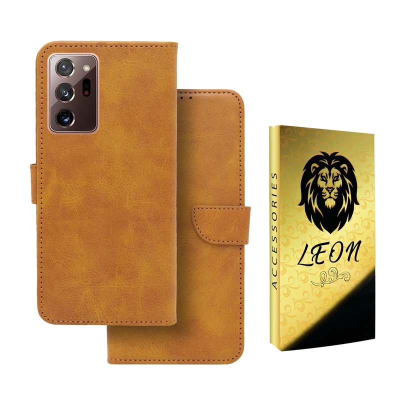 کیف کلاسوری لئون مدل Bors Oro مناسب برای گوشی موبایل سامسونگ Galaxy Note 20 Ultra
