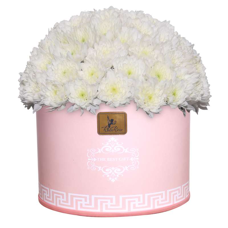 سبد گل طبیعی داودی راتا رز کد OT