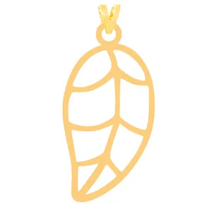 آویز گردنبند طلا 18 عیار زنانه کرابو مدل برگKr31543