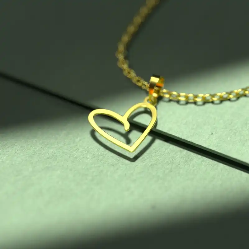 گردنبند طلا 18 عیار زنانه مدوپد مدل قلب کد E3-1-1137