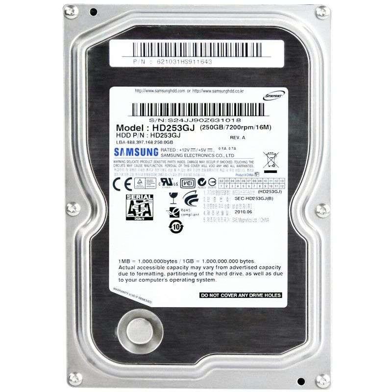 هارد دیسک اینترنال سامسونگ مدل HD253GJ ظرفیت 250 گیگابایت