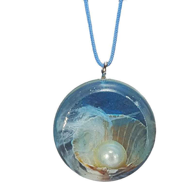 گردنبند دخترانه مدل دایره صدف و مروارید کد 03 گردنبند دخترانه مدل دایره صدف و مروارید کد 03