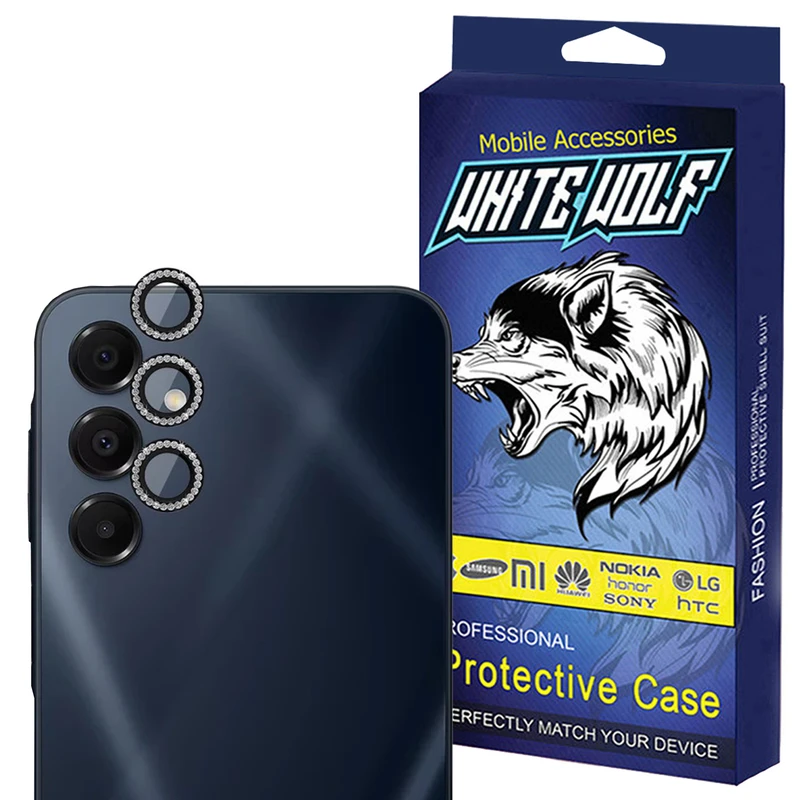 محافظ لنز دوربین شیشه ای وایت ولف مدل W-Shine Ring مناسب برای گوشی موبایل سامسونگ Galaxy A16