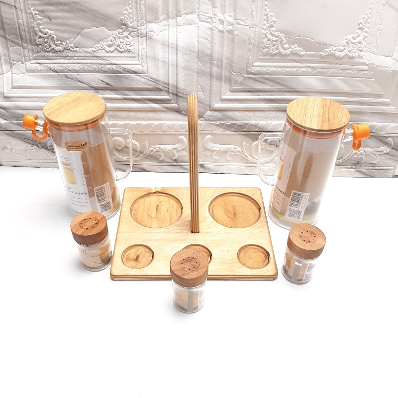 ست ظرف روغن و نمک پاش 6 پارچه کد 421