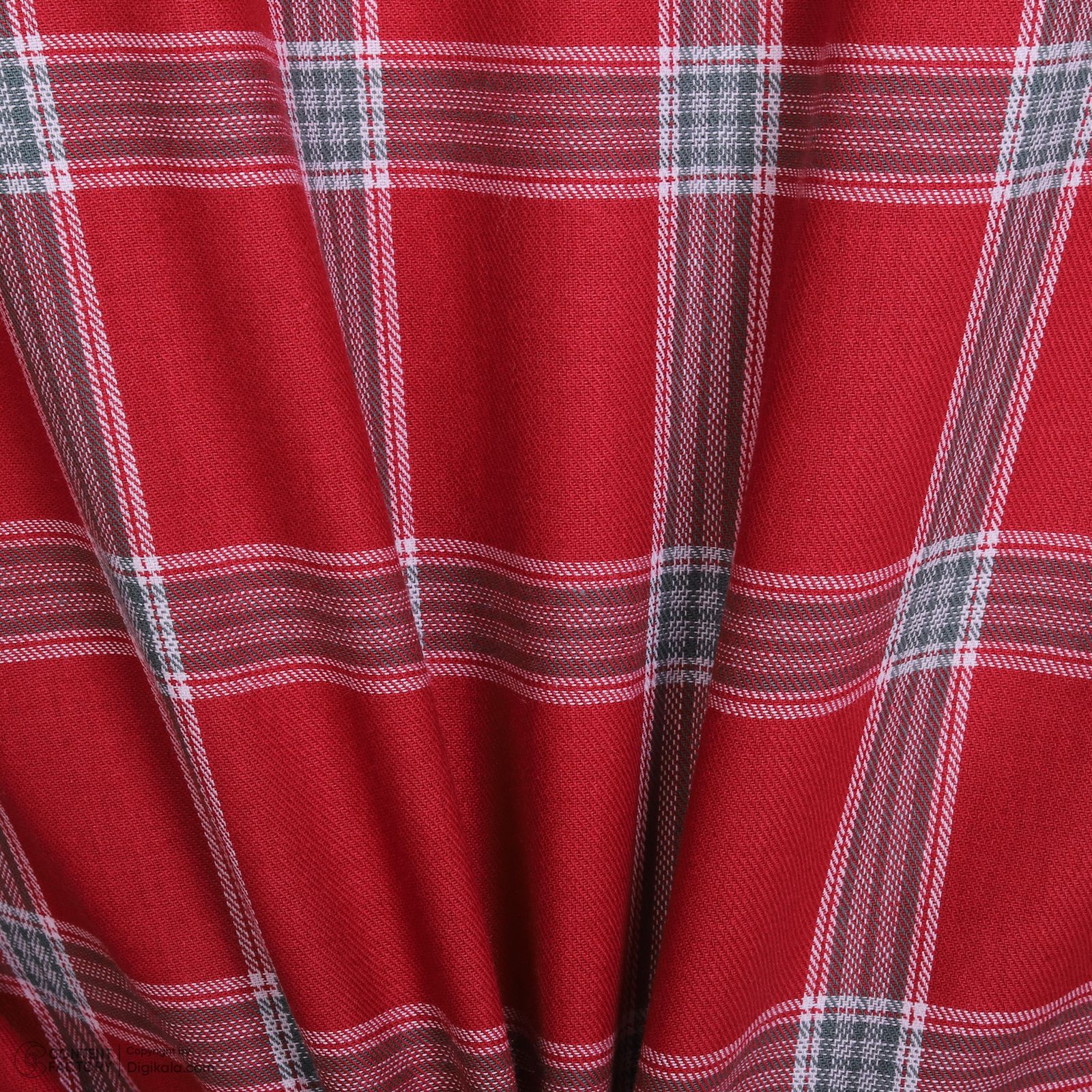 پیراهن آستین بلند یقه برگردان مردانه پاتن جامه مدل کلاسیک 102721030204805 طرح چهارخانه - - 6