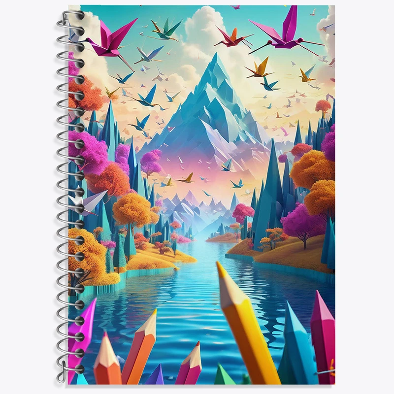 دفتر لغت 50 برگ خندالو طرح شهر رنگی کد N1980