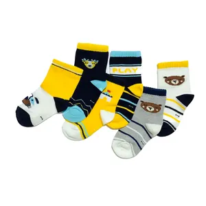 جوراب ساق بلند بچگانه مدل 01 بسته 6 عددی