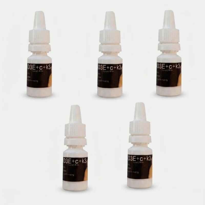 ویتامین پرندگان زینتی AD3E+c+k3 مدل باروری کد 5ML حجم 5 میلی لیتر مجموعه 5 عددی