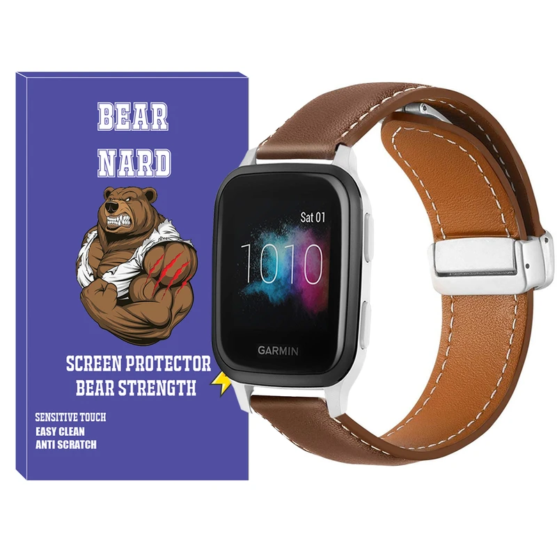 بند برنارد مدل Mag Leather BR مناسب برای ساعت هوشمند گارمین size 20mm Vivoactive / Vivoactive 3 / Vivoactive HR / Luxe / Venu SQ