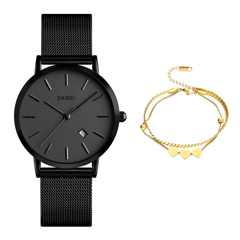 ساعت مچی عقربهای زنانه اسکمی مدل 1530BK به همراه دستبند ساعت مچی عقربهای زنانه اسکمی مدل 1530BK به همراه دستبند