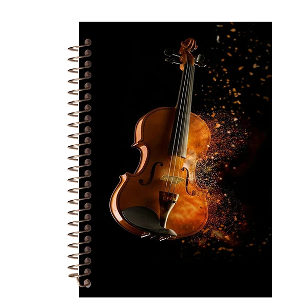 دفتر 50 برگ نت موسیقی مشایخ طرح ساز ویولون کد G25