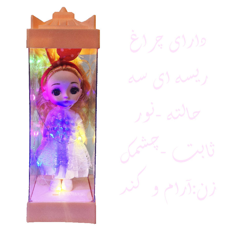 عروسک مدل روسی طرح چراغ ریسه ای کد 8606 ارتفاع 18سانتی‌متر