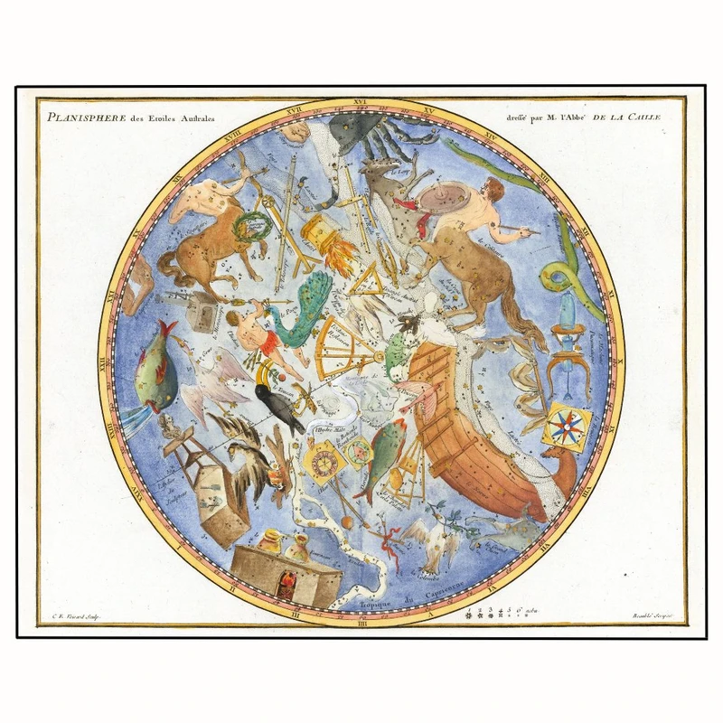 پوستر مدل نقشه آسمانی -طرح رنسانس قرون وسطی 32