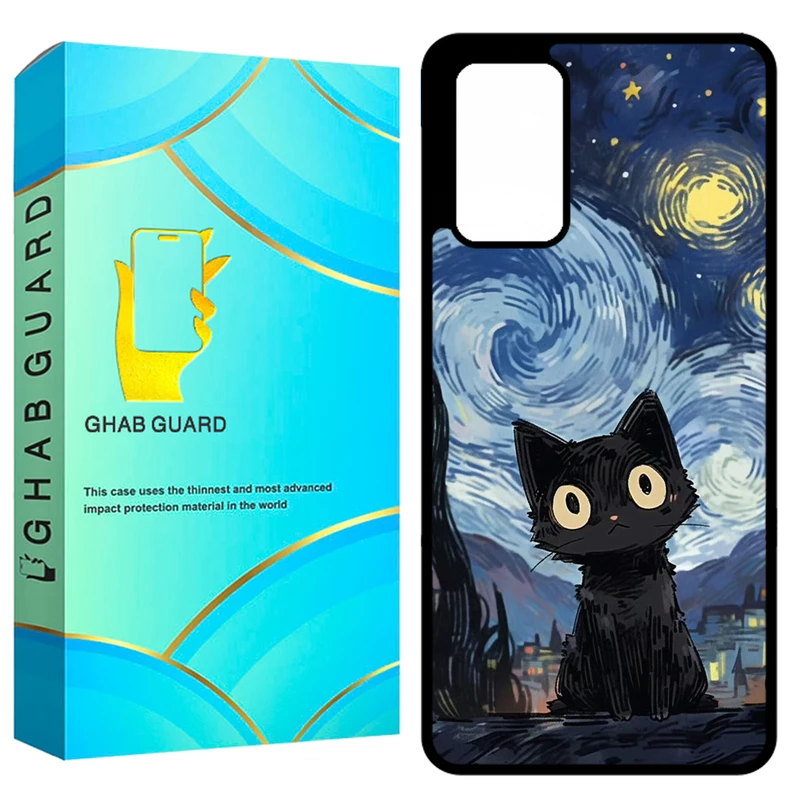 کاور قاب گارد طرح گربه مدل GCHPA72 مناسب برای گوشی موبایل سامسونگ Galaxy A72 4G