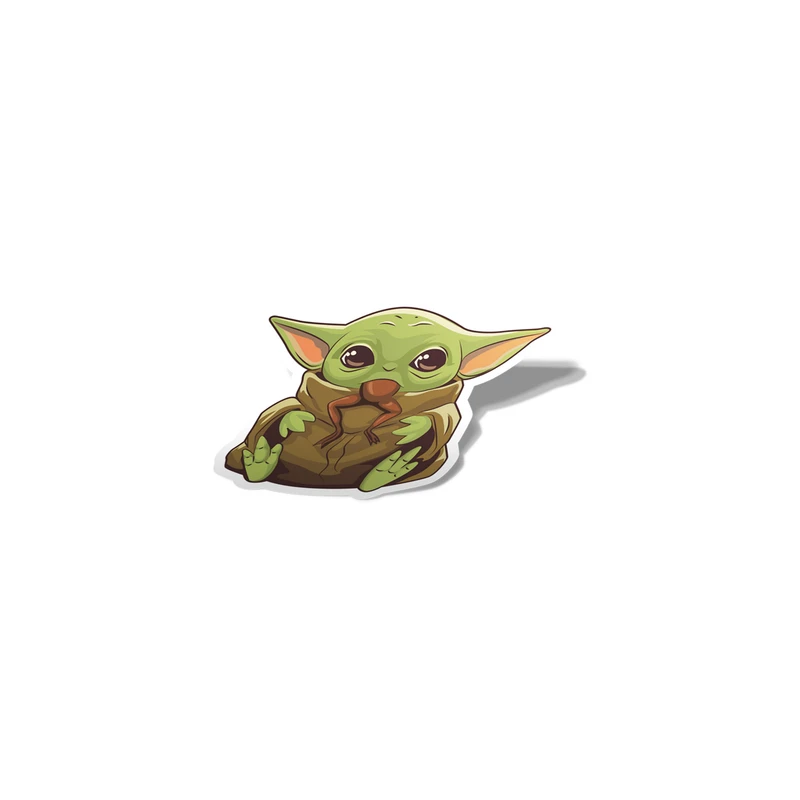 استیکر تزئینی موبایل و تبلت لولو مدل بچه یودا BABY YODA جنگ ستارگان STAR WARS کد 558