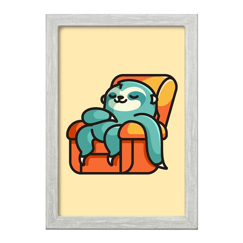 تابلو خندالو طرح  حیوانات بامزه تنبل کد 28365