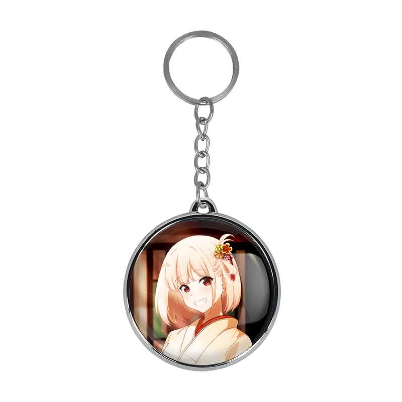 جاکلیدی خندالو طرح چیساتو و تاکینا انیمه لیکوریس ریکویل Lycoris Recoil مدل دوطرفه کد 2296722961