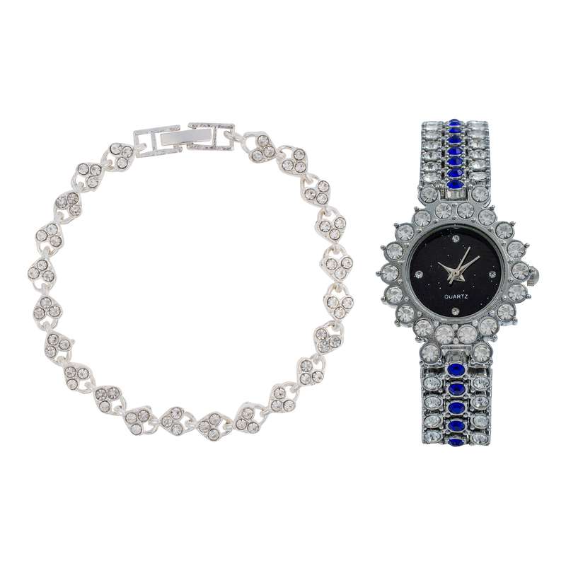 ست ساعت مچی عقربه ای و دستبند زنانه مدل B1 ست ساعت مچی عقربه ای و دستبند زنانه مدل B1