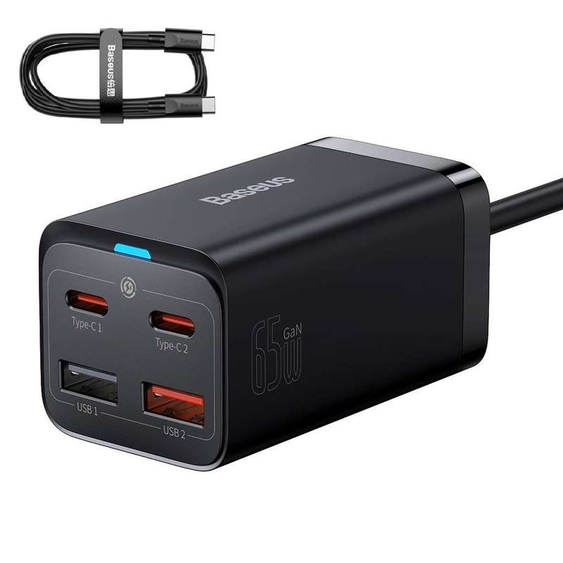 شارژر رومیزی باسئوس مدل Desktop Fast 65W به همراه کابل USB-C شارژر رومیزی باسئوس مدل Desktop Fast 65W به همراه کابل USB-C
