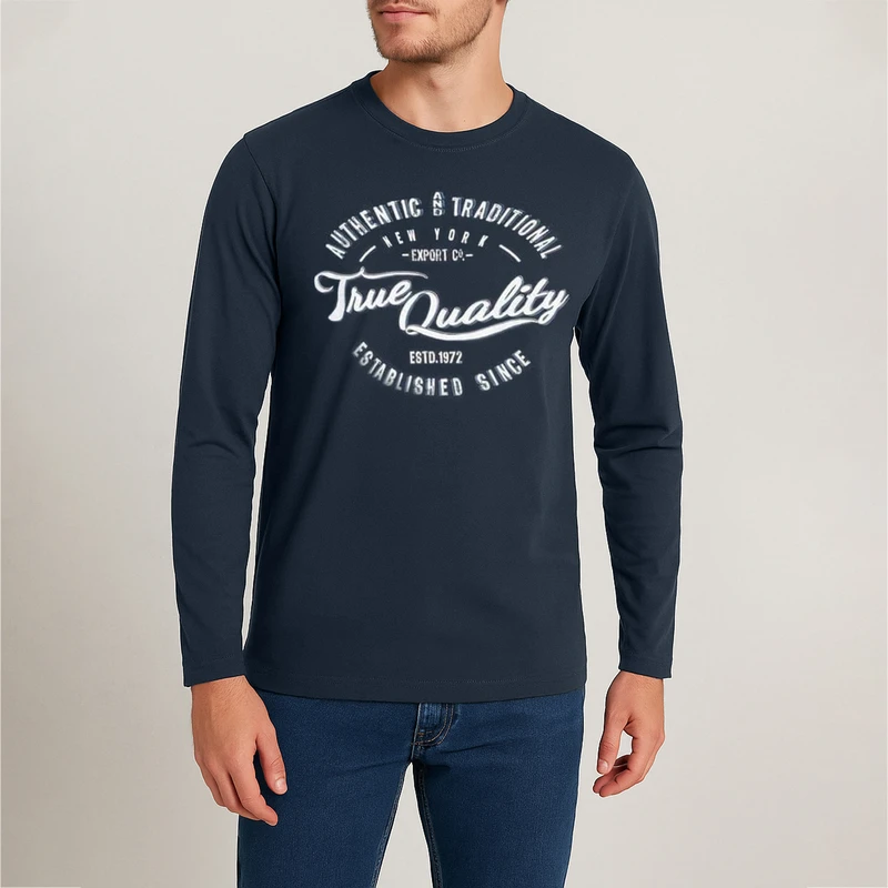 تی شرت آستین بلند مردانه مدل V390