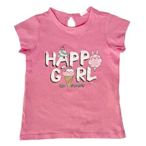 تی شرت آستین کوتاه دخترانه پیاتزا ایتالیا مدل 74848 HAPPY GIRL