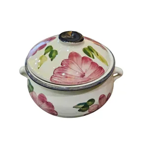  قابلمه سرامیکی مدل گلهای بهاری کد 35