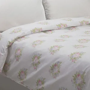 روکش لحاف پنبه انگلیش هوم مدل Pale Roses دو نفره سایز 240x220 سانتی‌متر