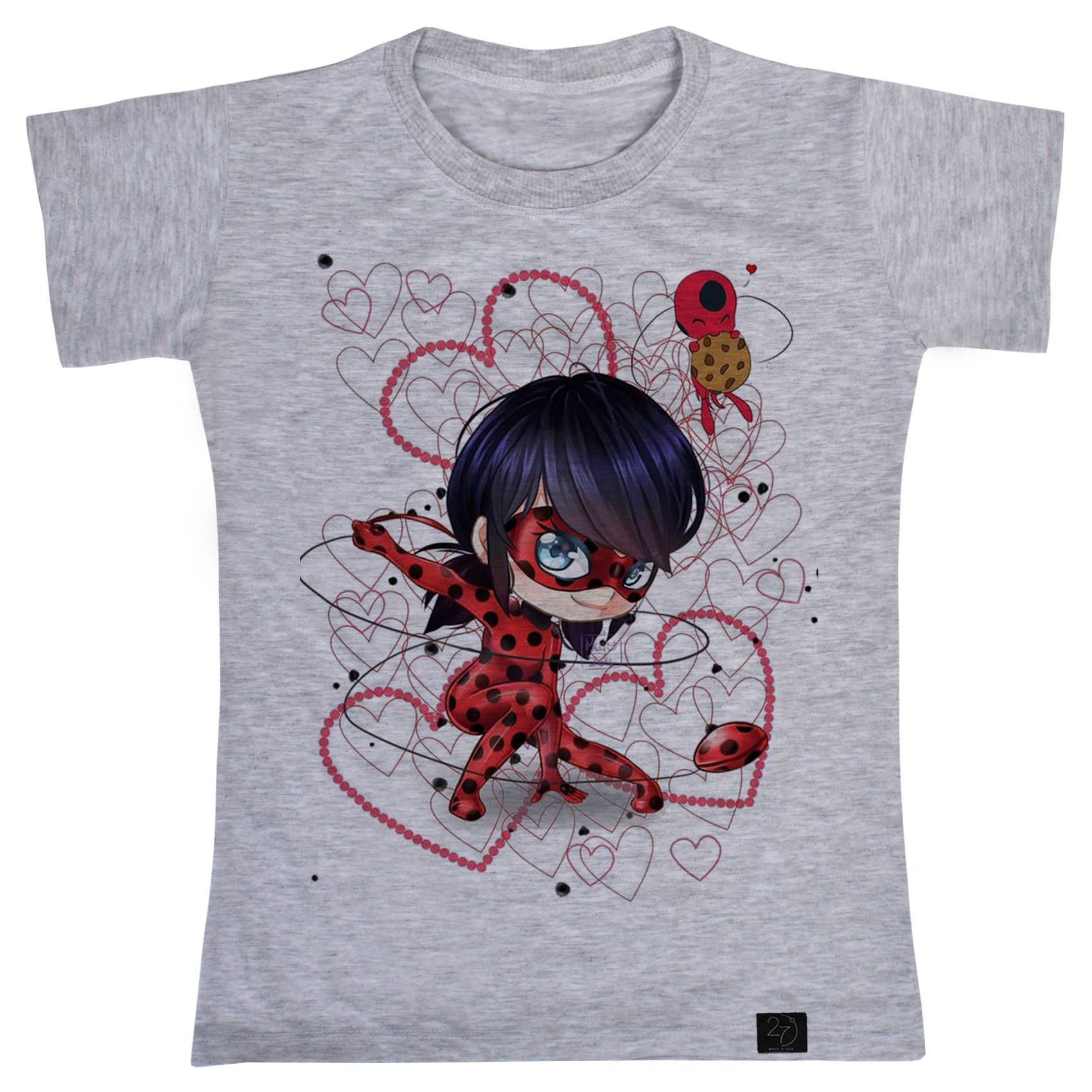 تی شرت آستین کوتاه دخترانه 27 مدل دختر کفشدوزکی کد WN1109