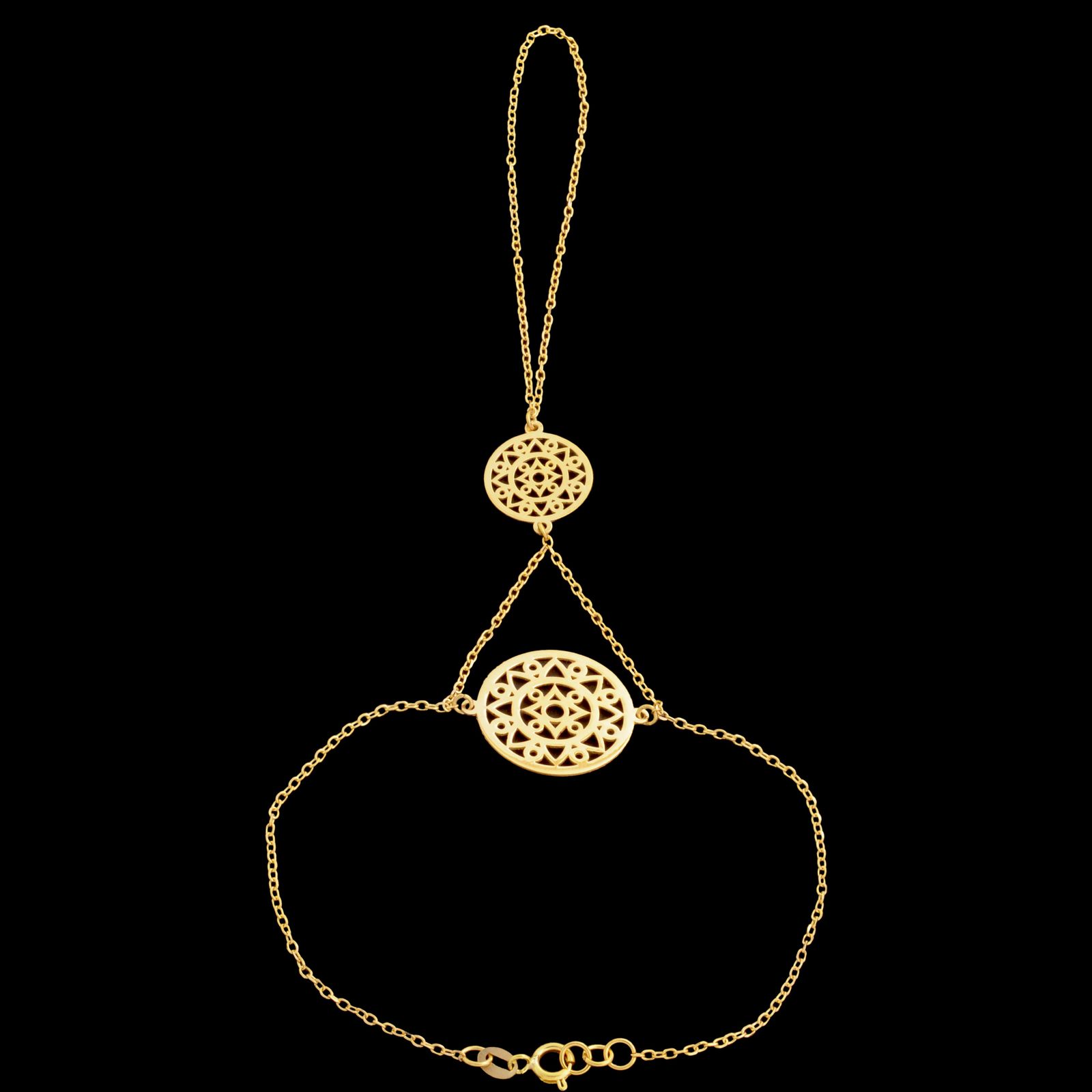 دستبند طلا 18 عیار زنانه طلای مستجابی مدل تمیمه کد M19 -  - 1