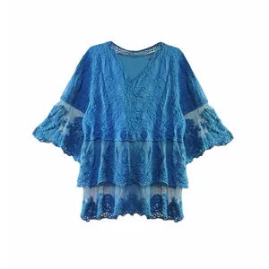 بلوز آستین سه ربع زنانه مدل Drops