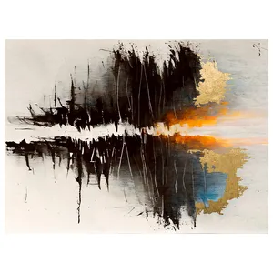 فرش پارچه‌ای مدل فرشینه طرح نقاشی انعکاس کد AR3059199