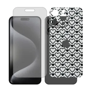 Glass Together model transparent Screen Protector Suitable for Apple iPhone 15 Pro Max Mobile Phone with Back cover sticker