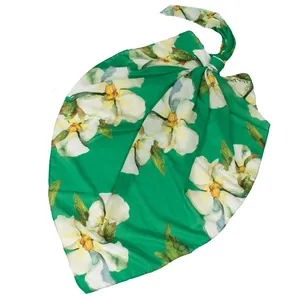 روسری زنانه مدل نخی تابستانه جدید طرح گل کد 2380