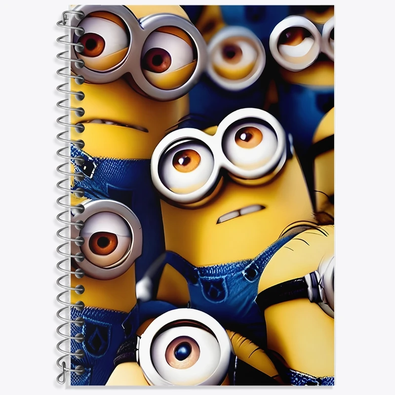 دفتر زبان 50 برگ خندالو مدل دو خط طرح مینیون ها (Minions) کد F1358