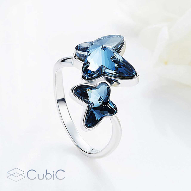 انگشتر نقره زنانه کوبیک مدل QR-3305