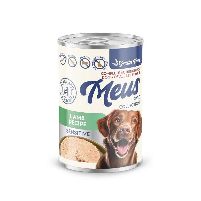 کنسرو غذای سگ مئوس مدل دستگاه گوارش با طعم گوشت گاو وزن 400 گرم