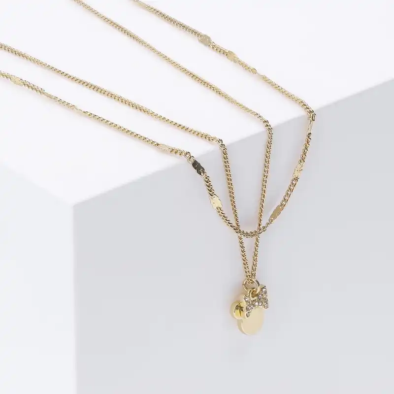 گردنبند زنانه مدل دولایه مینی ماوس