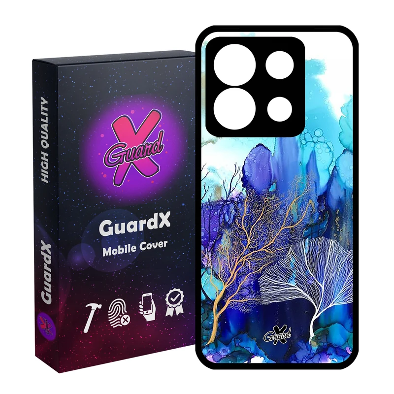 کاور گارد ایکس طرح آبرنگی مدل Glass10292 مناسب برای گوشی موبایل شیائومی Redmi Note 13 5G