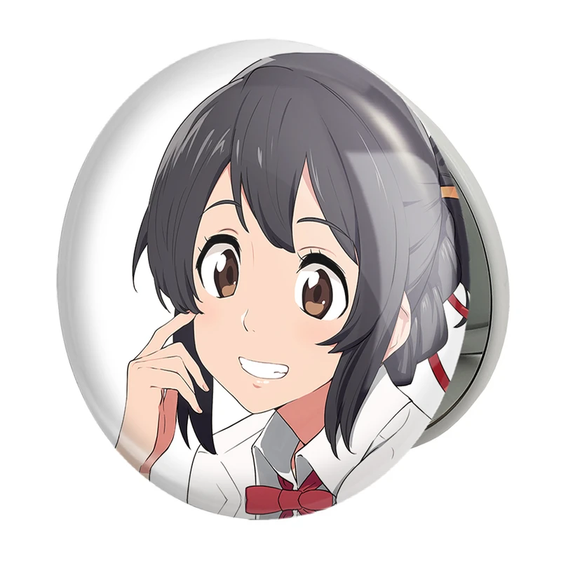 آینه جیبی خندالو طرح میتسویا میامیزو انیمه یورنیم Your Name مدل تاشو کد 16253 