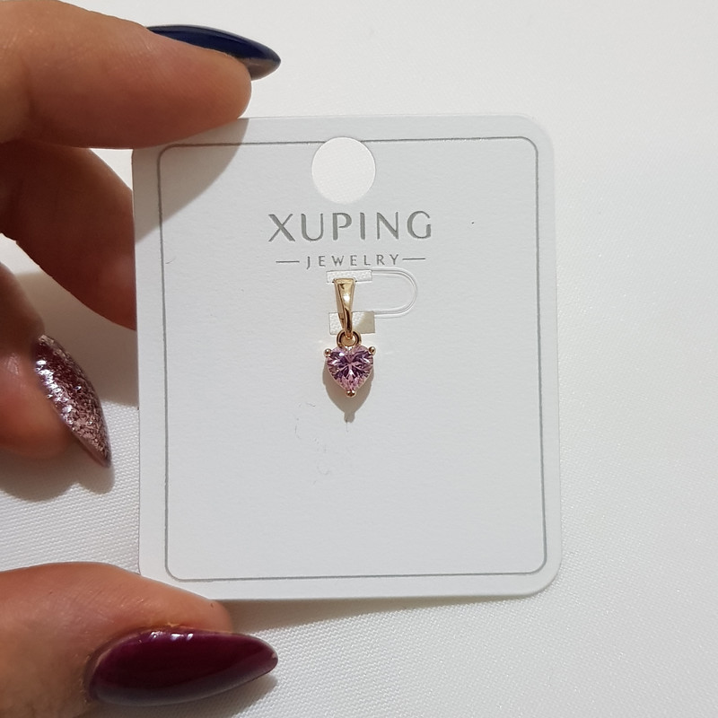 آویز گردنبند زنانه ژوپینگ مدل قلب نگین 3494 آویز گردنبند زنانه ژوپینگ مدل قلب نگین 3494