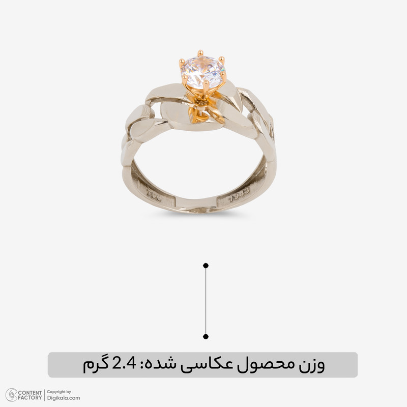 انگشتر طلا 18 عیار زنانه با طرح کارتیه گالری طلا و جواهر هانی مدل ay25