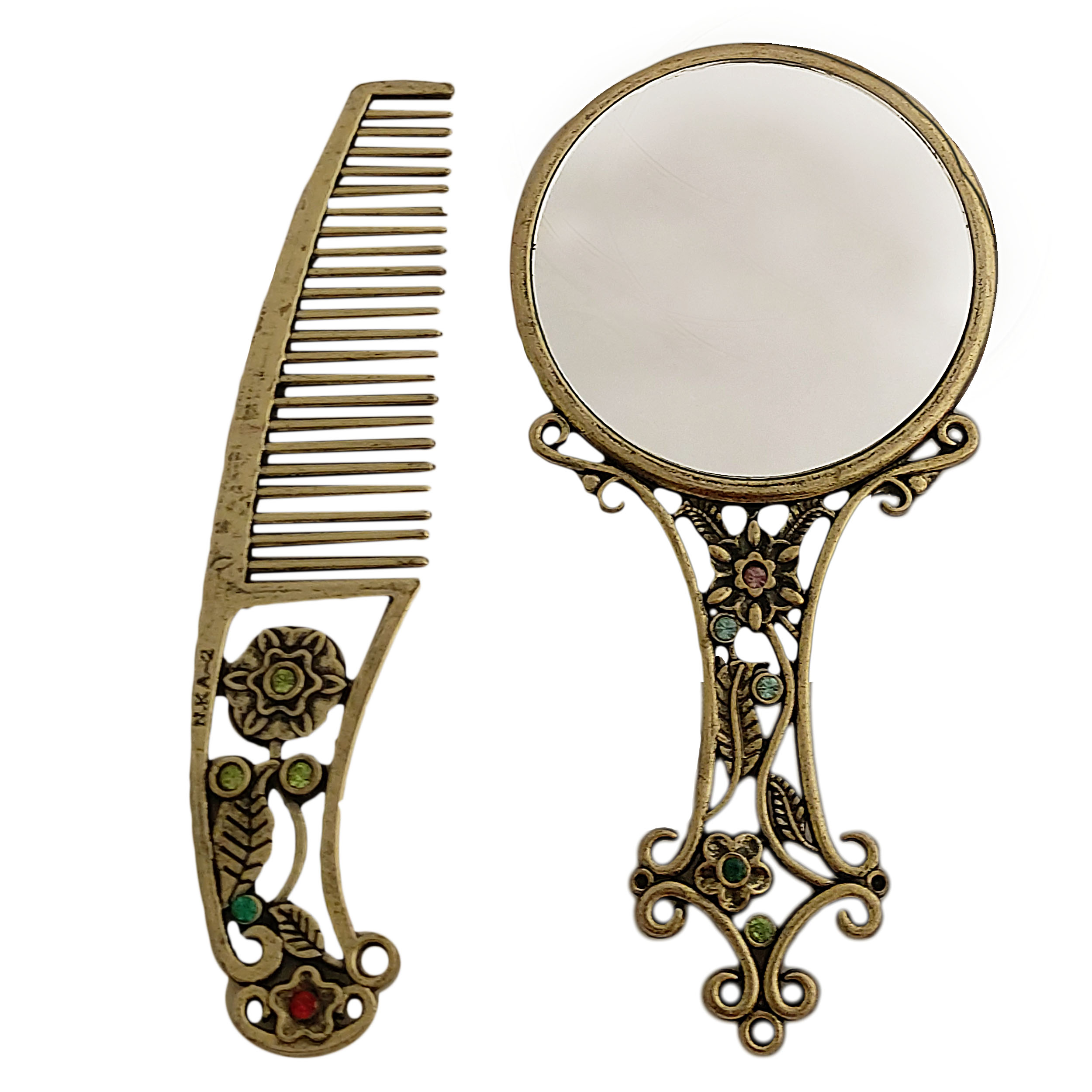 آینه آرایشی مدل golden2 به همراه شانه