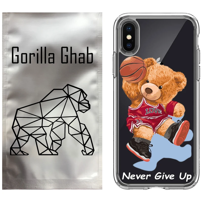 کاور گوریلا قاب مدل CLG کد 63 طرح خرس ورزشکار مناسب برای گوشی موبایل اپل iPhone X / XS